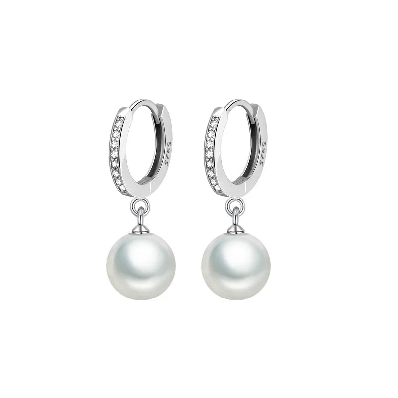 Classic Pearl and Zircon Earrings