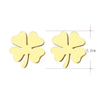 Lucky Four-Leaf Clover Stud Earrings