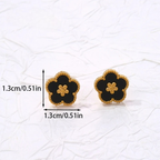 5-Leaf Clover Stud Earrings