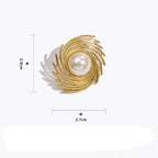 Stud Earrings with Pearl Style