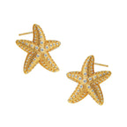 Starfish Shell Stud Earrings for Women