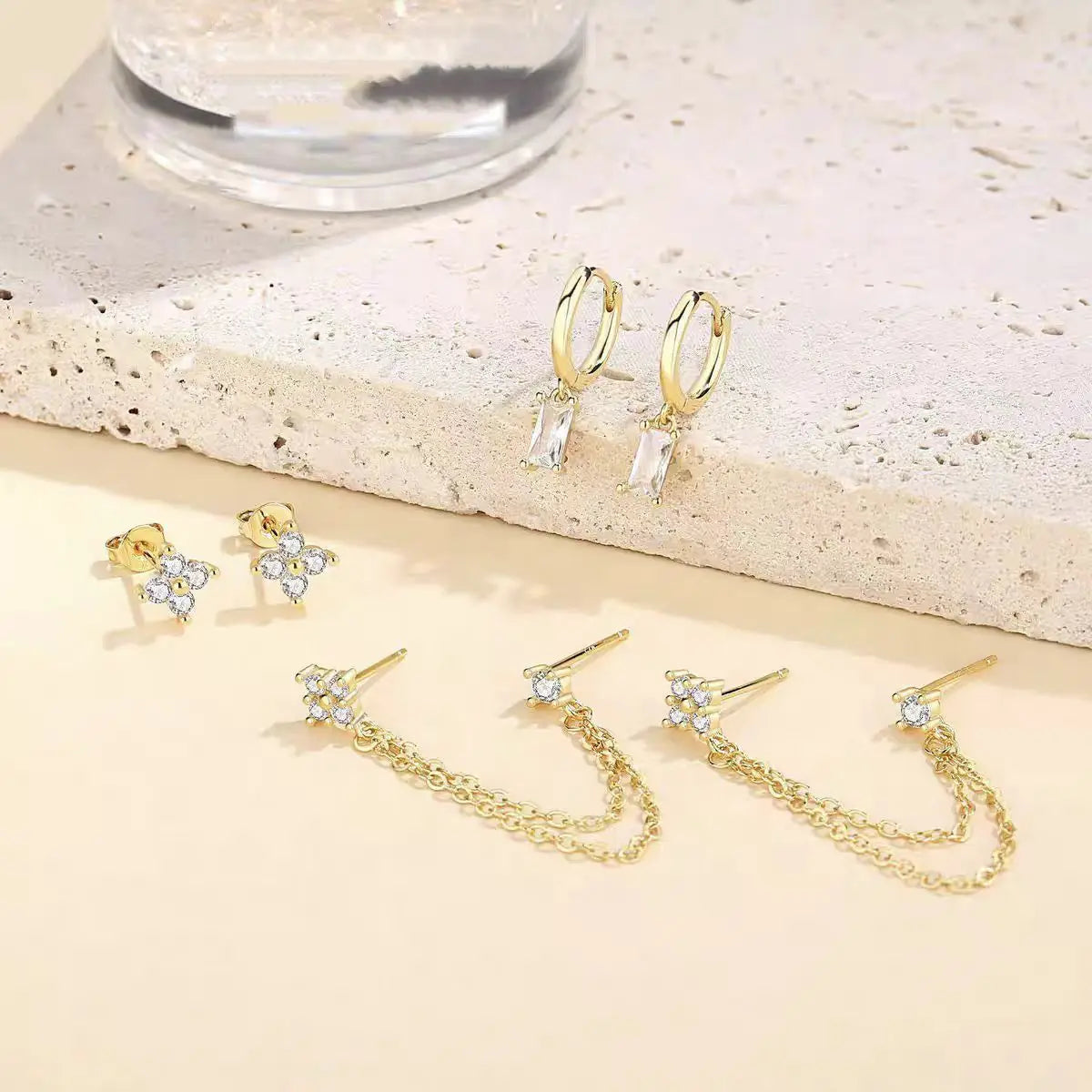 Star Crystal Stud Earrings