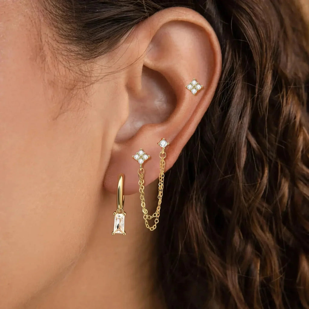 Star Crystal Stud Earrings