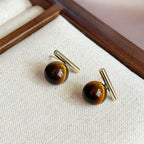 Women's Tiger Eye Stud Earrings
