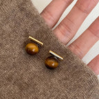 Women's Tiger Eye Stud Earrings
