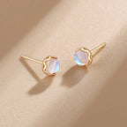 Women's Moonstone Stud Earrings