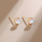 Women's Moonstone Stud Earrings