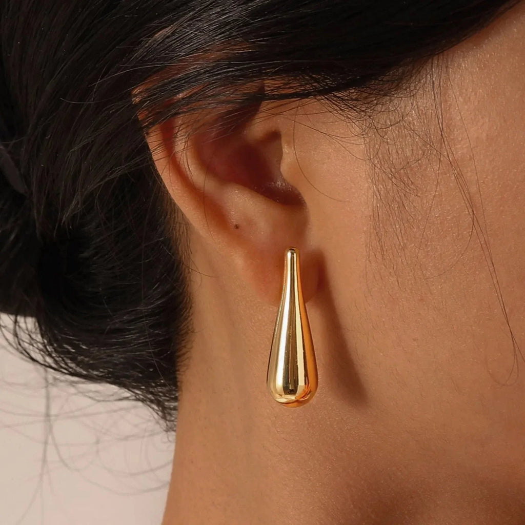 Fine Teardrop Stud Earrings