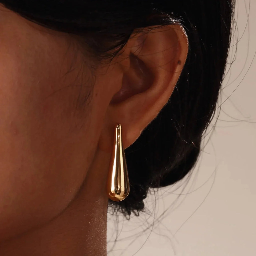 Fine Teardrop Stud Earrings
