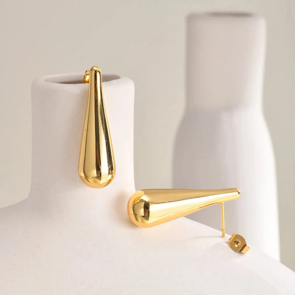 Fine Teardrop Stud Earrings