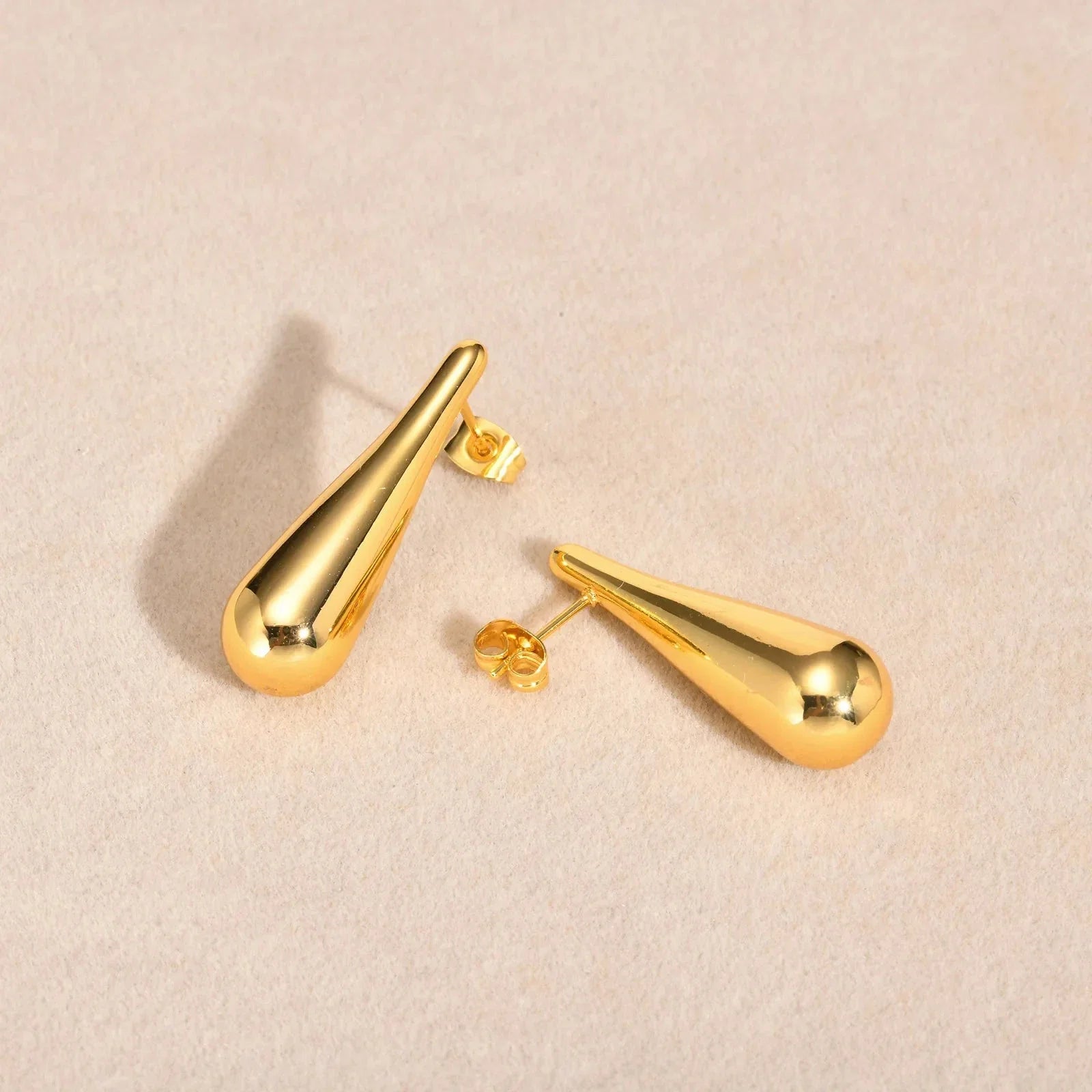 Fine Teardrop Stud Earrings