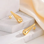 Fine Teardrop Stud Earrings