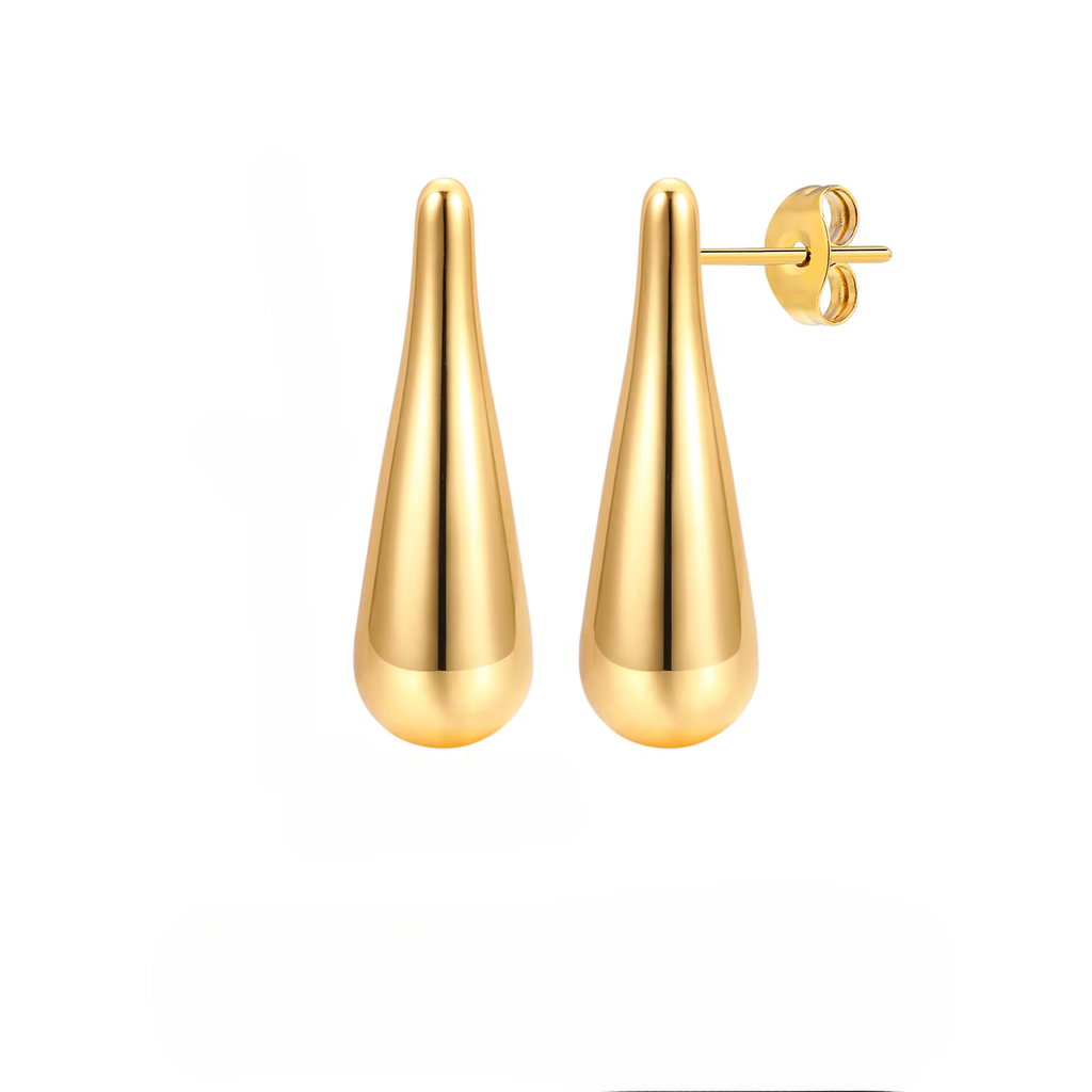 Fine Teardrop Stud Earrings