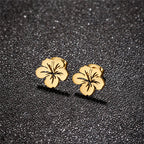 Women's Flower Stud Earrings Gold
