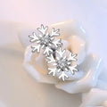 Snowflake Stud Earrings with Zircon