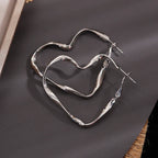 Large Heart Stud Earrings