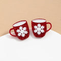 Snowflake Mug Stud Earrings