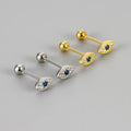 Rhinestone Evil Eye Stud Earrings