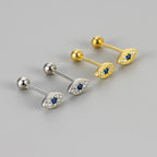 Rhinestone Evil Eye Stud Earrings