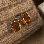 Protection Tiger's Eye Stud Earrings for Women