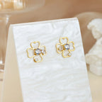 Four-Leaf Clover Lucky Stud Earrings