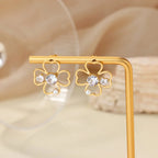 Four-Leaf Clover Lucky Stud Earrings