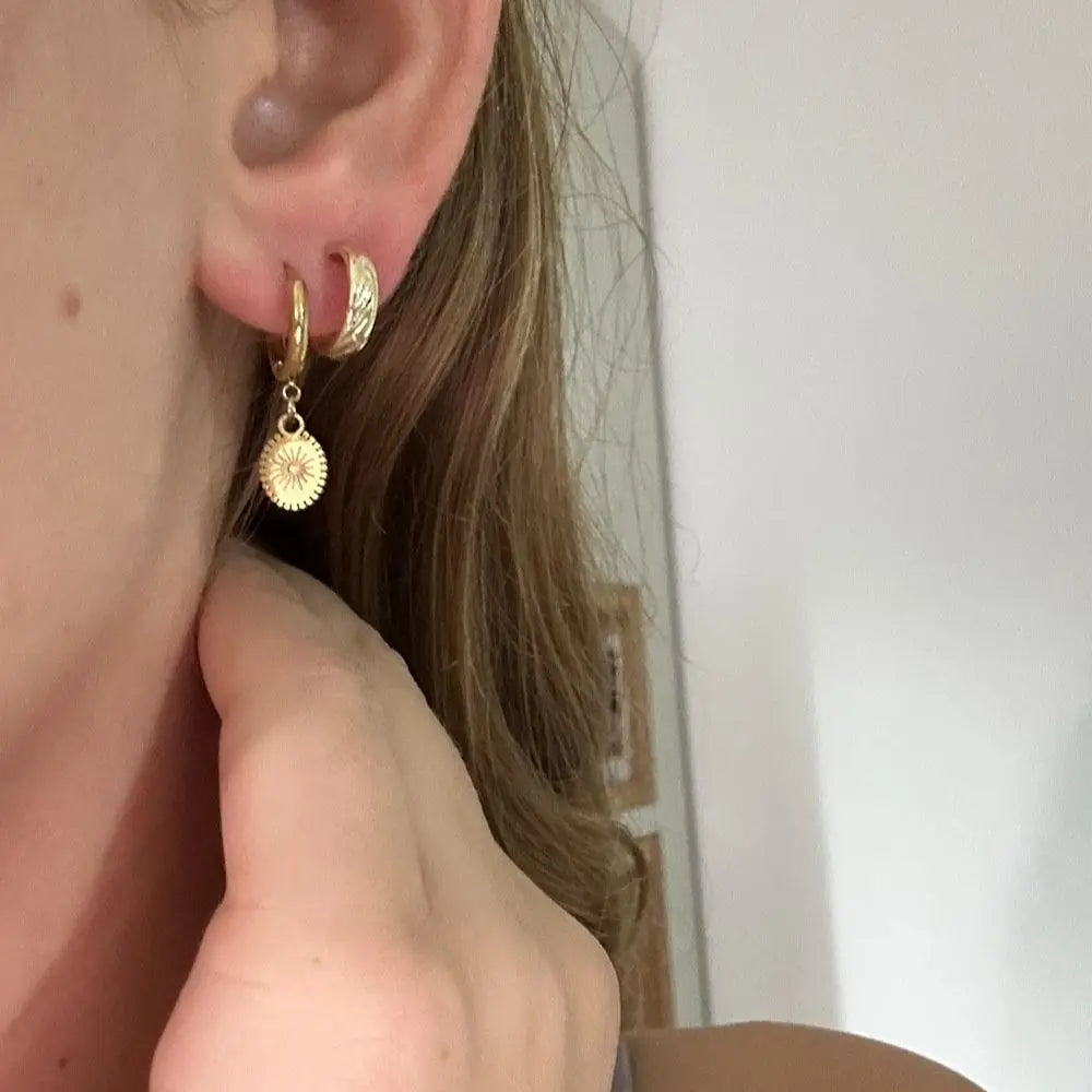 Compass Drop Earrings Wind Rose Compass