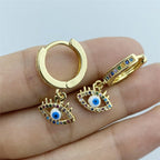 Blue Greek Turkish Evil Eye Earrings Matiasma Mataki