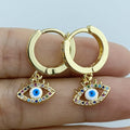 Blue Greek Turkish Evil Eye Earrings Matiasma Mataki