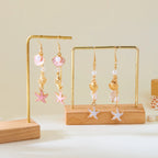 Colorful shell dangle earrings 