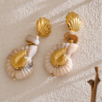 Vintage seashell earrings