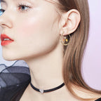 Mushroom Gold Hoop Earrings