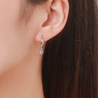 Moonstone Fertility Heart Hoop Earrings