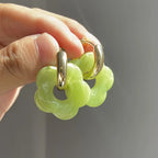 Resin Flower Hoop Earrings