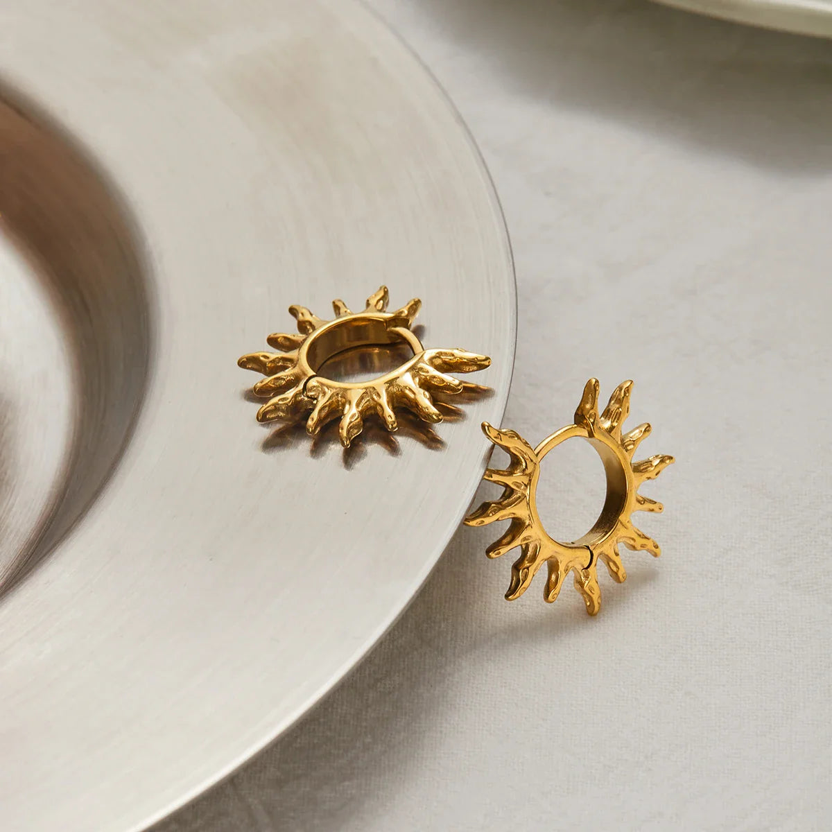 Sun Hoop Earrings