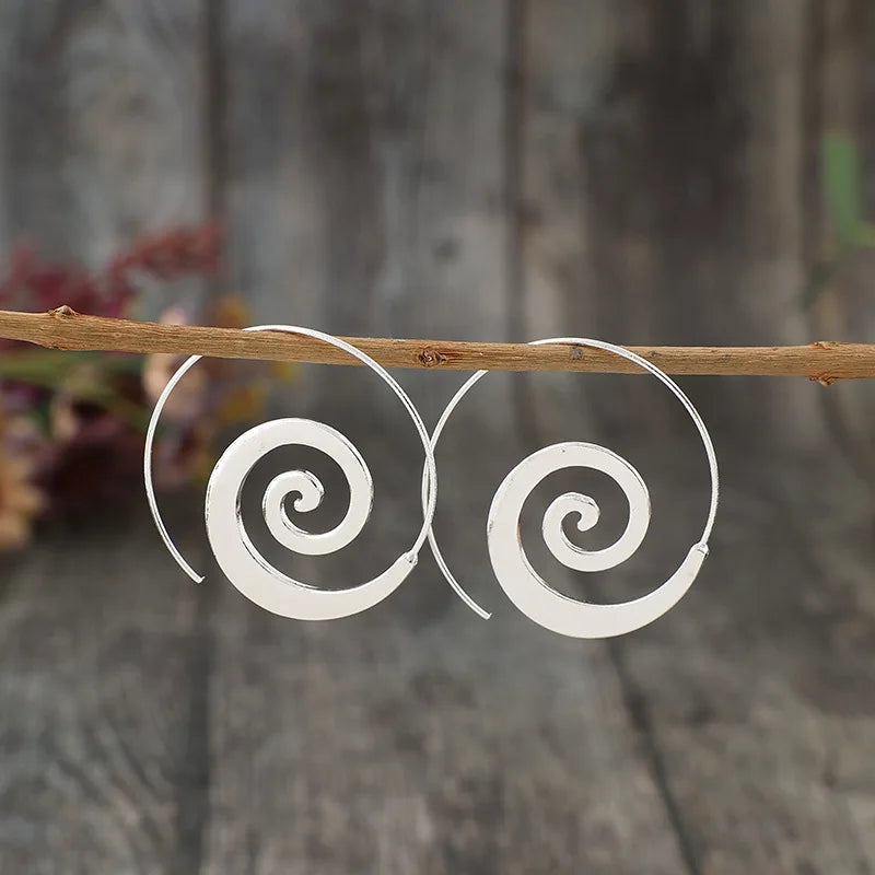 Spiral Hoop Earrings