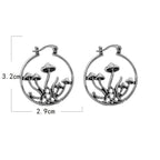 Vintage Mushroom Hoop Earrings