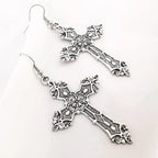 Gothic-Style Cross Earrings for Women