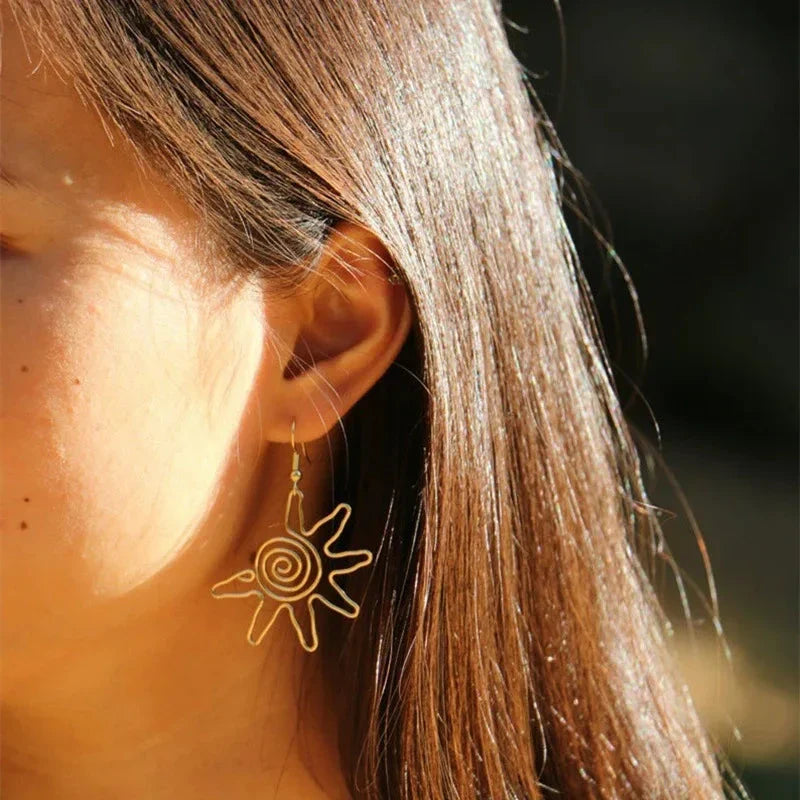 Sunburst Dangle Earrings 