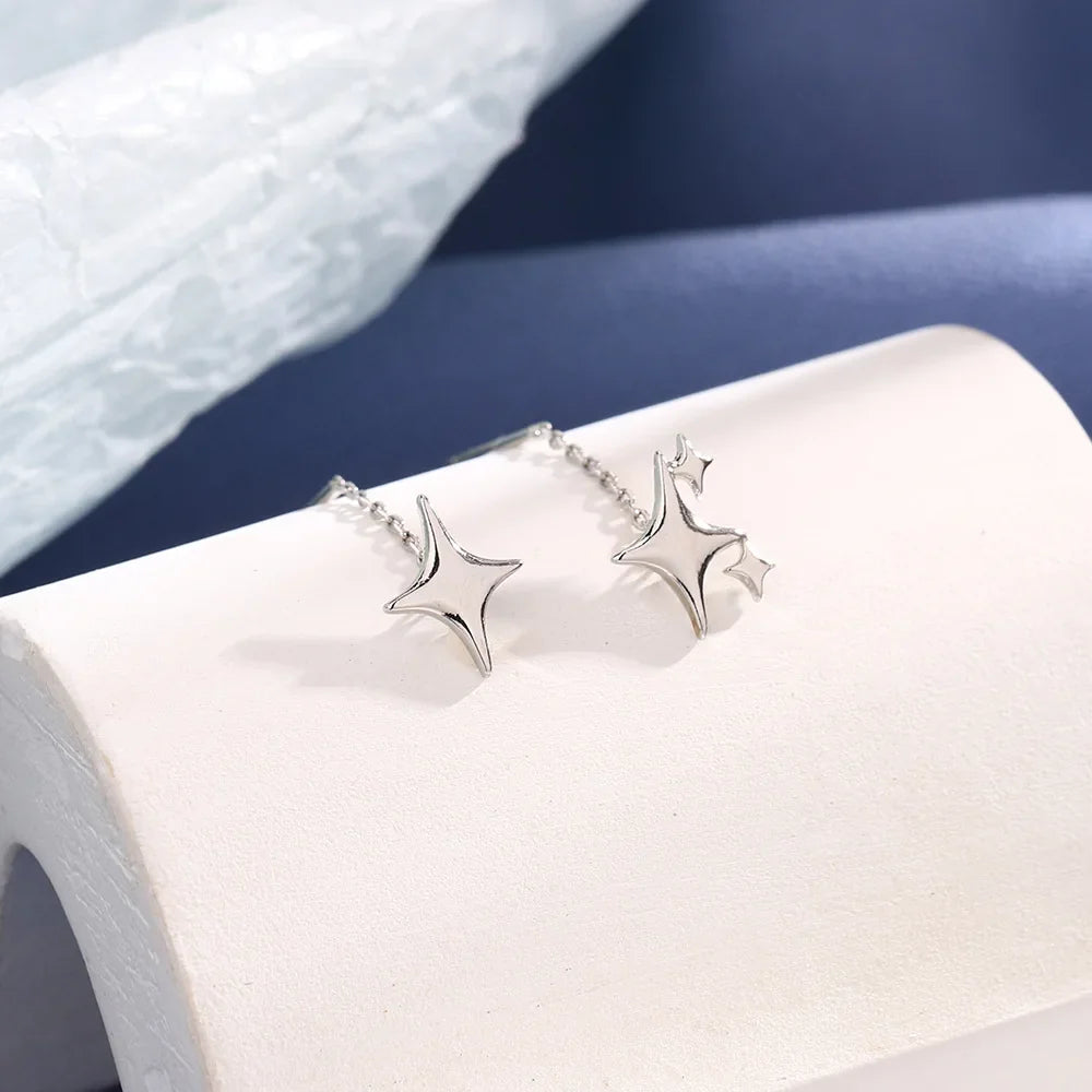 Different Charm Star Dangle Earrings