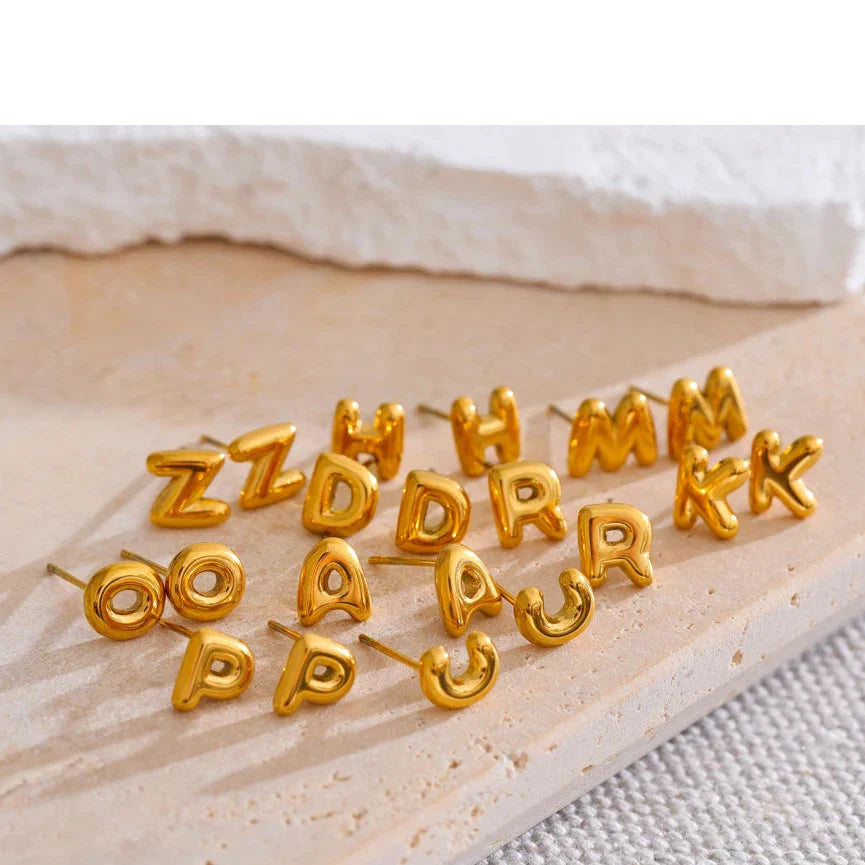Custom earrings with initial 