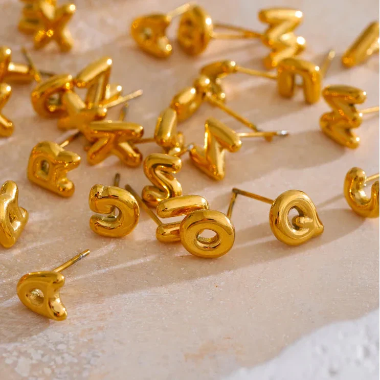 Custom earrings with initial