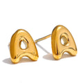 Custom earrings with initial a