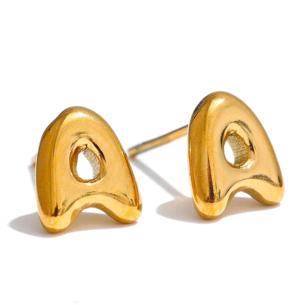 Custom earrings with initial a