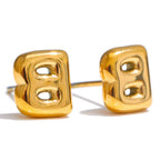 Custom earrings with initial b