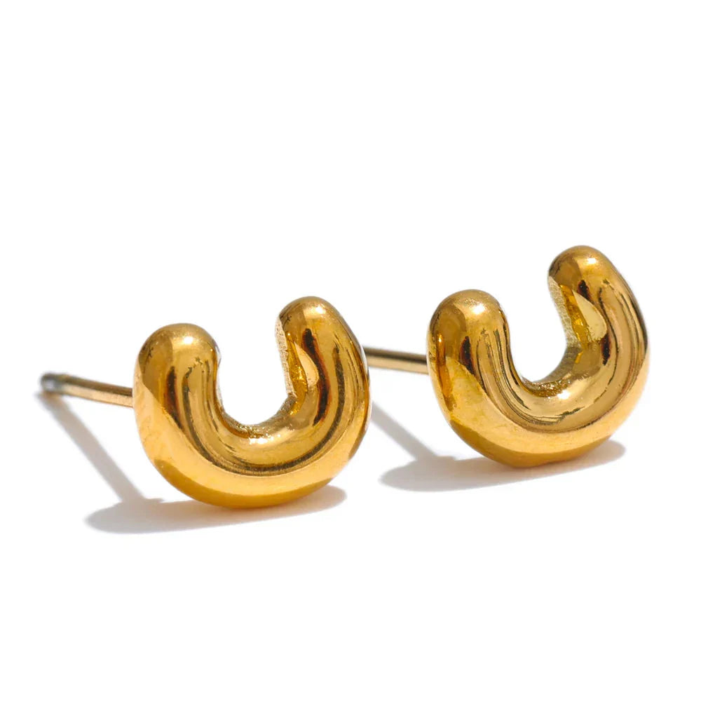 Custom earrings with initial c