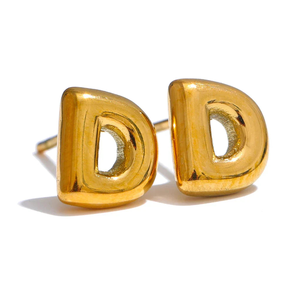 Custom earrings with initial d