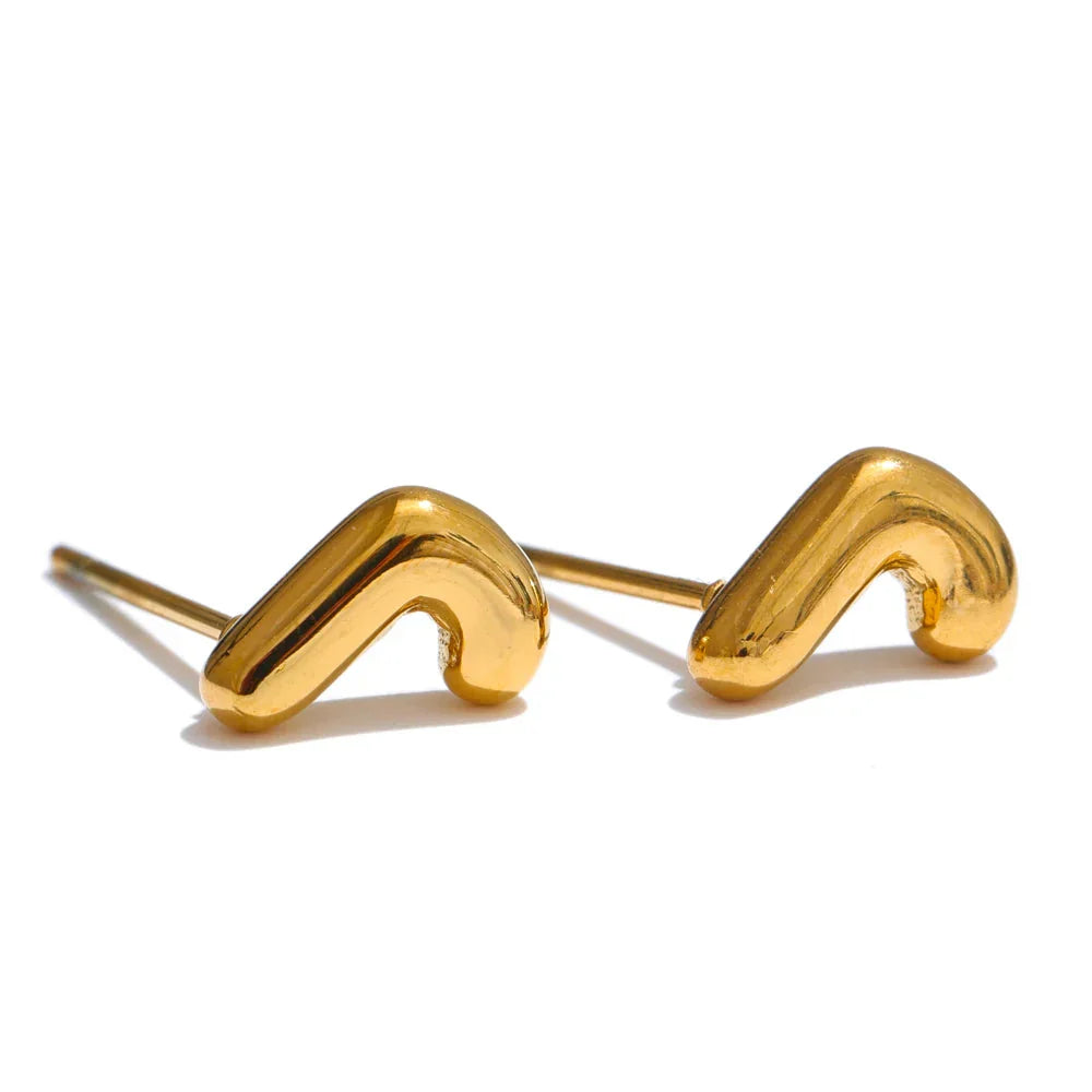 Custom earrings with initial j