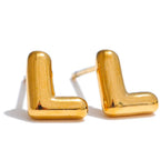 Custom earrings with initial l
