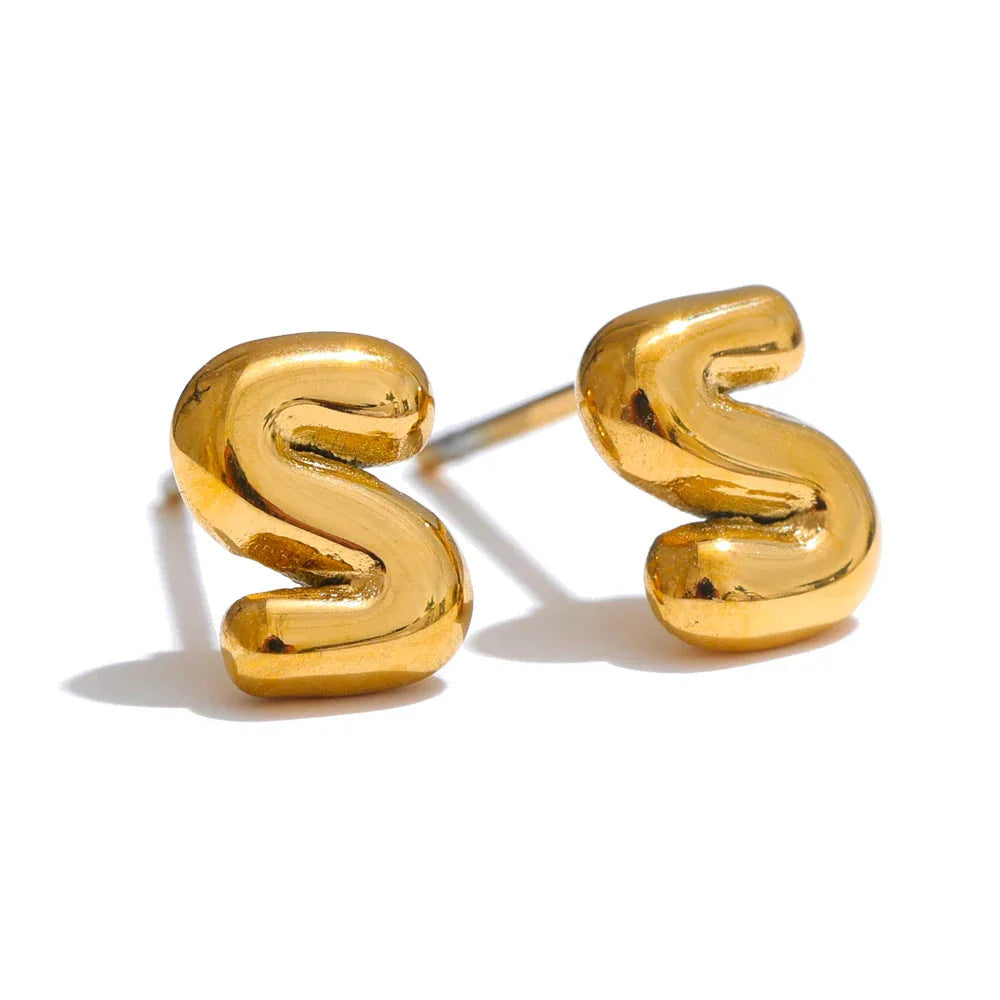 Custom earrings with initial s